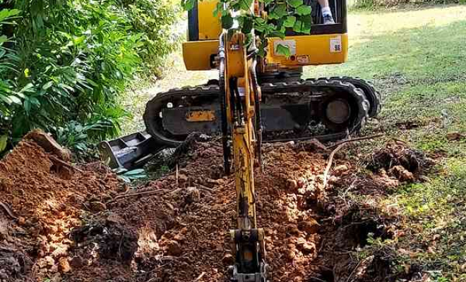 Travaux d'assainissement, Cézac, A.T.P.R GIRONDE