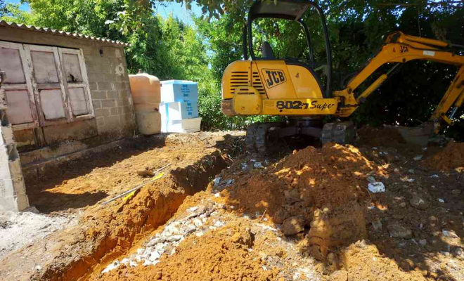 Travaux d'assainissement, Cézac, A.T.P.R GIRONDE